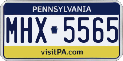 PA license plate MHX5565