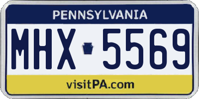 PA license plate MHX5569