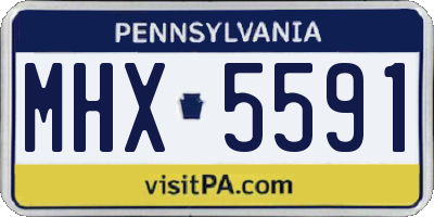 PA license plate MHX5591