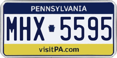 PA license plate MHX5595