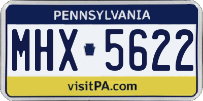 PA license plate MHX5622