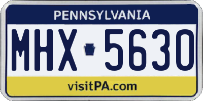 PA license plate MHX5630