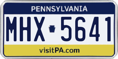 PA license plate MHX5641