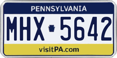 PA license plate MHX5642