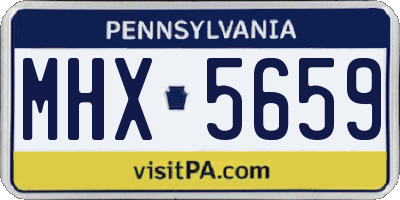 PA license plate MHX5659