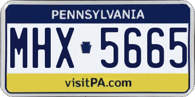 PA license plate MHX5665