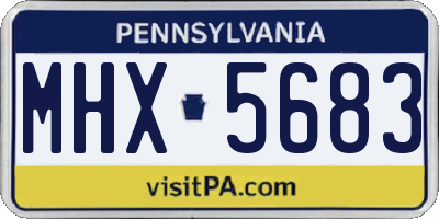 PA license plate MHX5683
