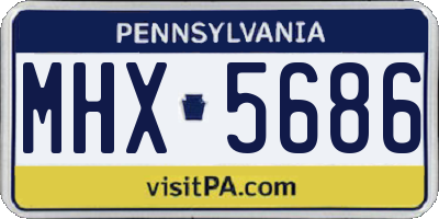 PA license plate MHX5686