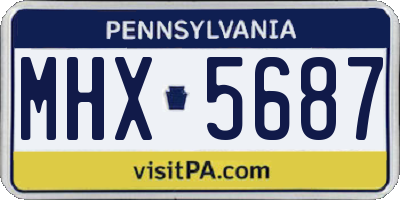 PA license plate MHX5687