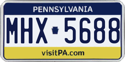 PA license plate MHX5688