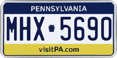 PA license plate MHX5690