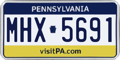 PA license plate MHX5691