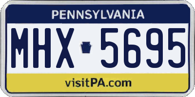PA license plate MHX5695