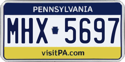 PA license plate MHX5697