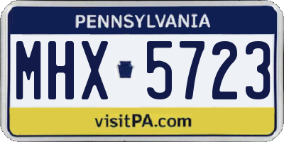 PA license plate MHX5723