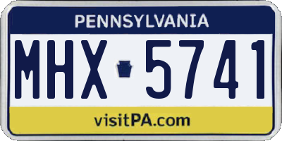 PA license plate MHX5741