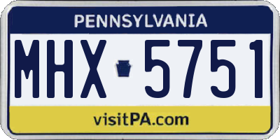 PA license plate MHX5751