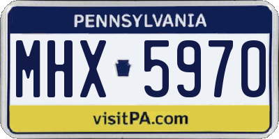 PA license plate MHX5970