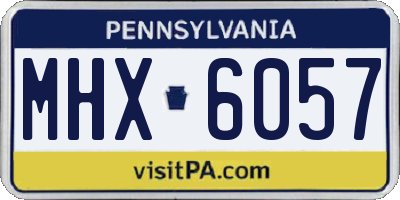 PA license plate MHX6057