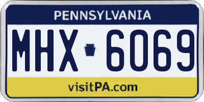 PA license plate MHX6069