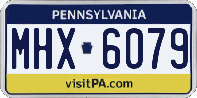 PA license plate MHX6079
