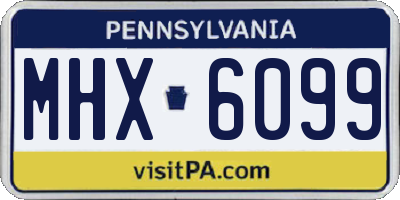 PA license plate MHX6099