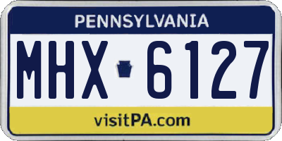 PA license plate MHX6127