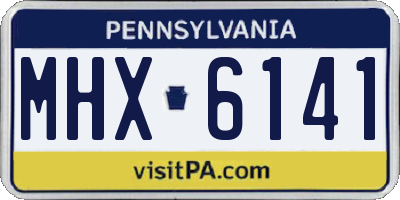 PA license plate MHX6141