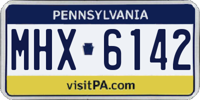 PA license plate MHX6142