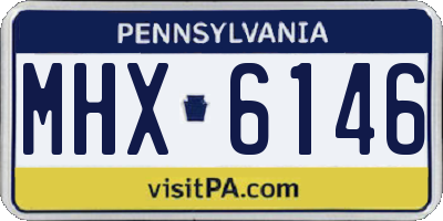 PA license plate MHX6146