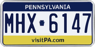 PA license plate MHX6147