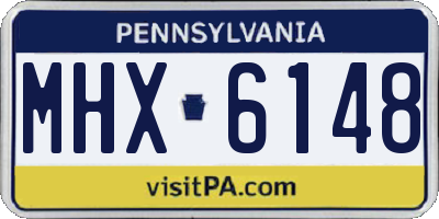 PA license plate MHX6148