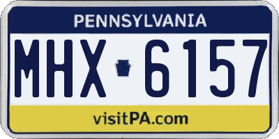 PA license plate MHX6157
