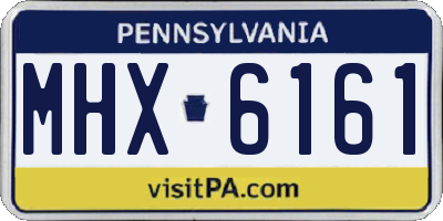 PA license plate MHX6161