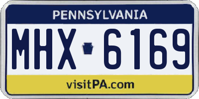 PA license plate MHX6169