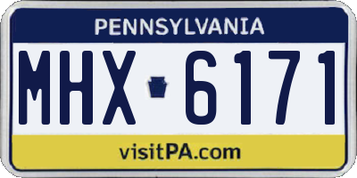 PA license plate MHX6171