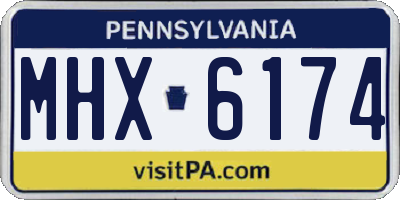 PA license plate MHX6174