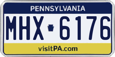 PA license plate MHX6176