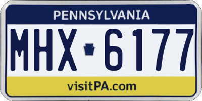 PA license plate MHX6177