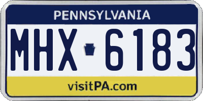 PA license plate MHX6183