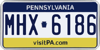 PA license plate MHX6186