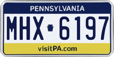 PA license plate MHX6197