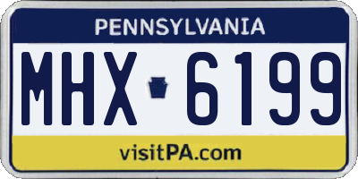 PA license plate MHX6199