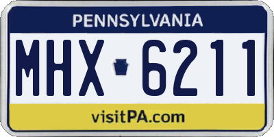 PA license plate MHX6211