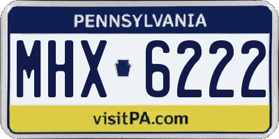 PA license plate MHX6222
