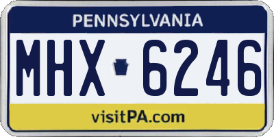 PA license plate MHX6246