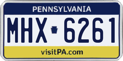 PA license plate MHX6261