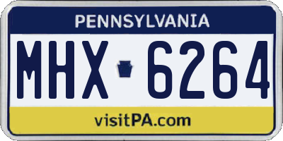 PA license plate MHX6264