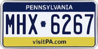PA license plate MHX6267