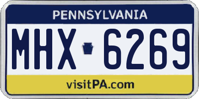 PA license plate MHX6269